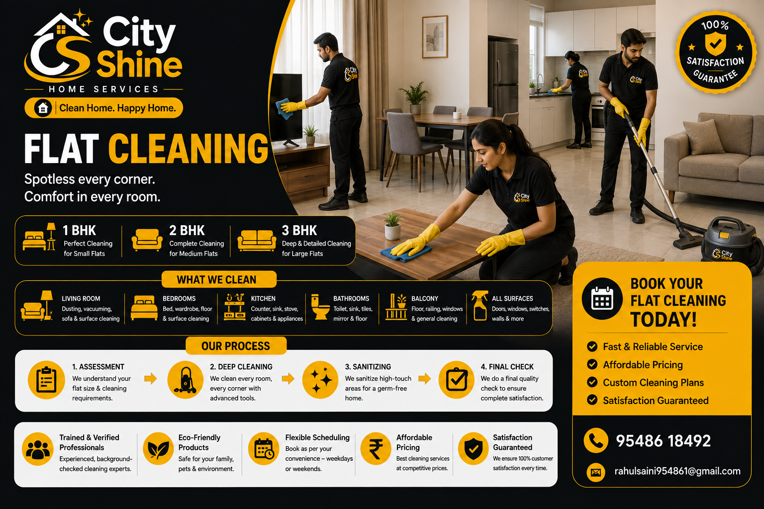 Flat Cleaning (1BHK/2BHK/3BHK)